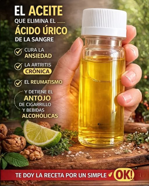 Aceite Natural para Reducir el Ácido Úrico: Receta Casera y Beneficios