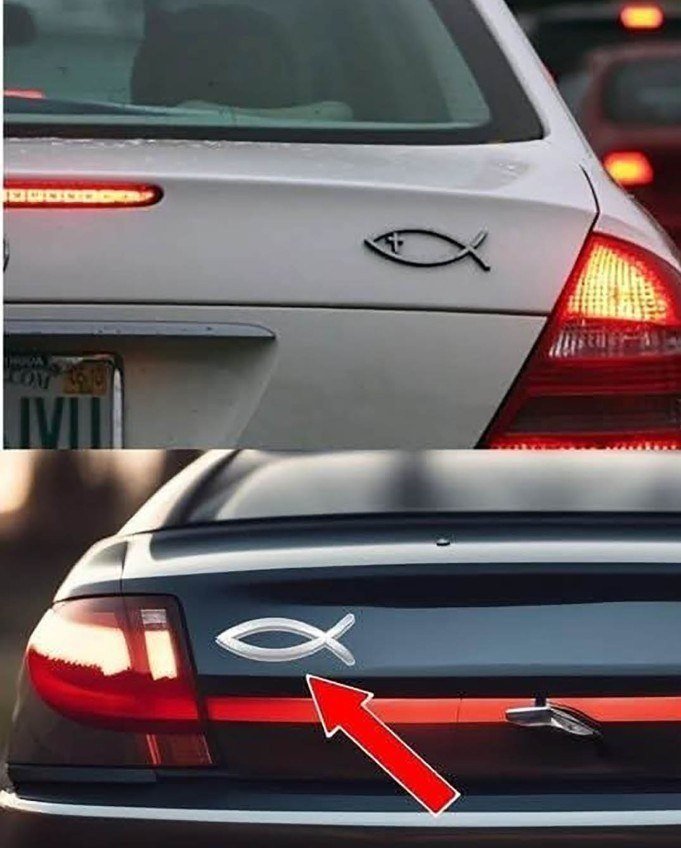 🐟 ¿Qué significa la pegatina con forma de pez en la parte trasera de un coche?