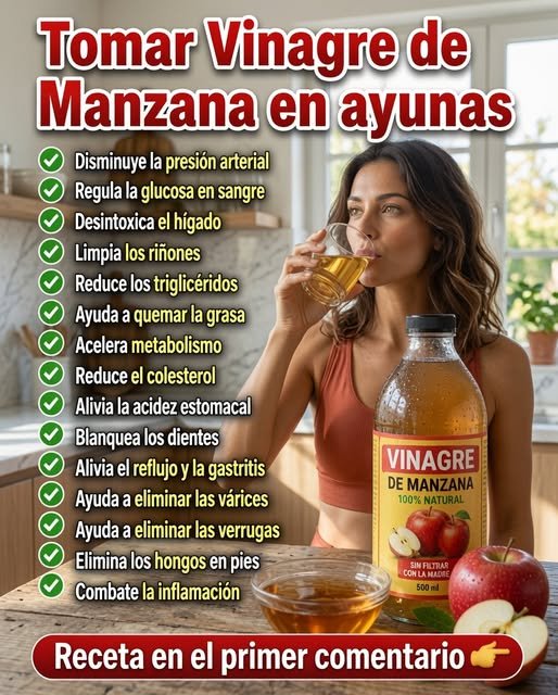 Conoce los Multiples Beneficios que tiene el Vinagre de Manzana para tu Salud, Te Sorprenderán!