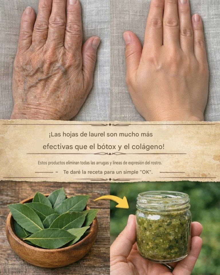 ¡Las hojas de laurel son mucho más efectivas que el bótox y el colágeno! Eliminan todas las arrugas y líneas de expresión. Necesito que me digas algo para poder seguir recibiendo mis recetas.